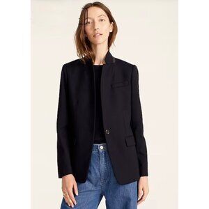 J. Crew Women's Wool Regent Blazer Navy Blue Work Office Business Size 12